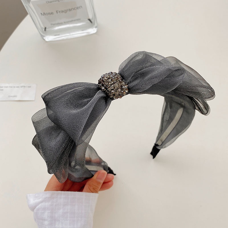 ที่คาดผม ผ้าตาข่าย ประดับโบว์น่ารัก สไตล์เกาหลี แฟรี่ สําหรับผู้หญิง - รูปที่ 4