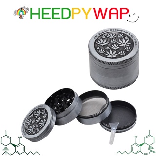 ที่บดสมุนไพร ขนาดพกพา ของอยู่ ไทย Herb Grinder ขนาด 50 mm [สีเงิน คละลาย]