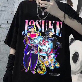 T-shirt  GILDAN ใหม่ เสื้อยืด ผ้าฝ้าย 100% พิมพ์ลายอนิเมะ Josuke Higashikata Jojo Bizarre Adventure Diamond สไตล์สตรีท ฮ