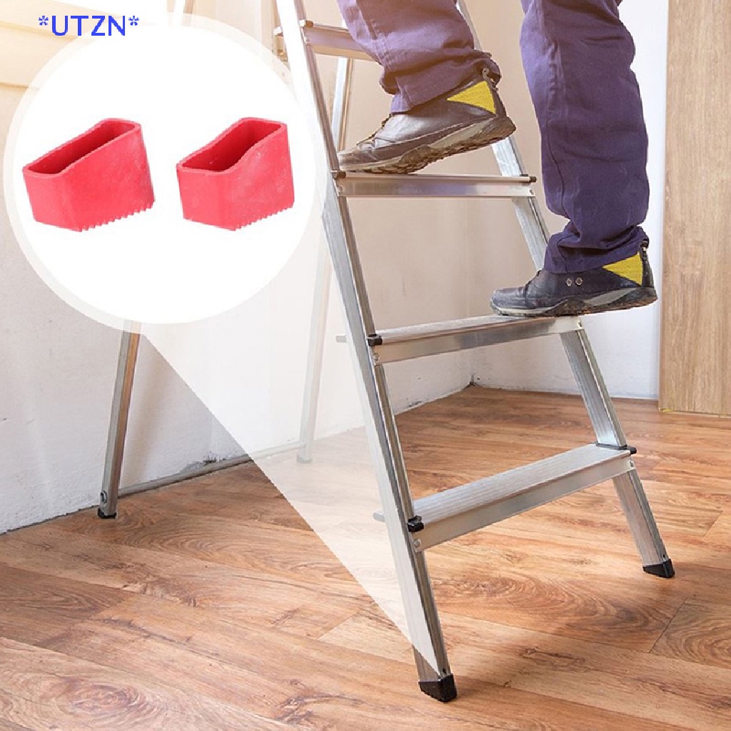 Utzn> แผ่นยางรองขาบันได กันลื่น 2 ชิ้น