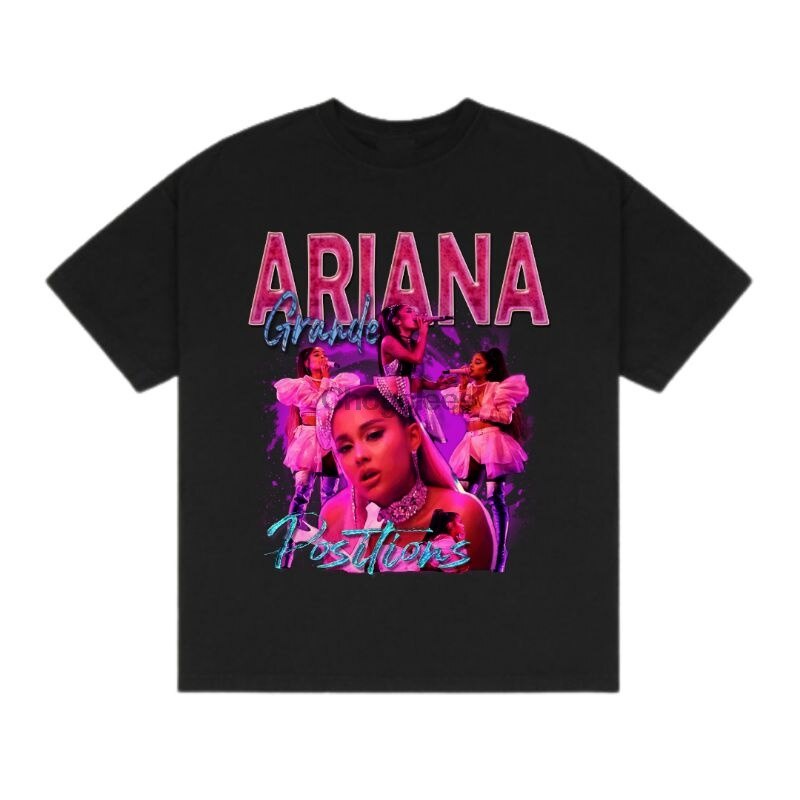 เสื้อโอเวอร์ไซ Ariana Grande Rap tee tshirt วินเทจ ariana grande(1)