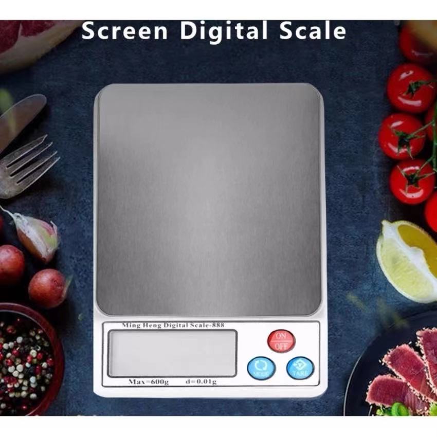 เครื่องชั่งดิจิตอล GREEN Light LCD Digital Scales 3kg 3000g X 0.1g MH-888 เครื่องชั่งน้ำหนัก เครื่องชั่ง ในครัว ตราชั่งด