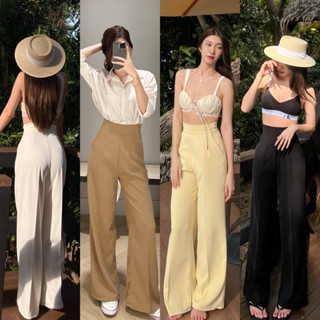 Rose Trousers 890.-กางเกงเอวสูงเหนือสะดือ ทรงสวยมาก ออกแบบมาเพื่อให้สวมใส่แล้วเก็บทรง เก็บหน้าท้องเนื้อผ้าคุณภาพดีมาก