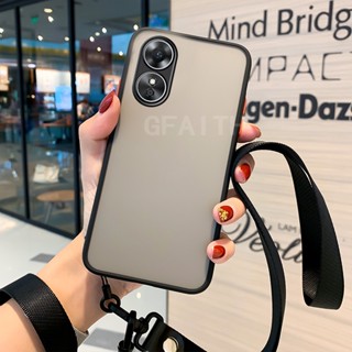 ขายดี เคสโทรศัพท์มือถือแบบแข็ง ใส พร้อมสายคล้องคอ หรูหรา สําหรับ OPPO A58 A78 NFC 4G A98 5G 2023 OppoA58 OPPOA78