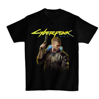 เสื้อยืด Cyberpunk 2077 - 01 เสื้อยืดแนวสตรีท สวมใส่สบาย ไม่ร้อน ระบายอากาศได้ดี ใส่เล่นสเก็ตสบาย ลายติดแน่น