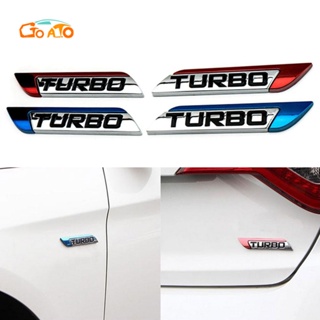 GTIOATO TURBO โลโก้ 3D โลโก้รถ ตราสัญลักษณ์ โลโก้ติดรถยนต์ สติ๊กเกอร์โลโก้รถ สติกเกอร์โลหะ โลโก้ติดรถยนต์สําหรับ เทอร์โบชาร์จเจอร์ ฉลากแผ่นใบ Logo โลโก้ ของแต่งรถ ตกแต่งรถยนต์