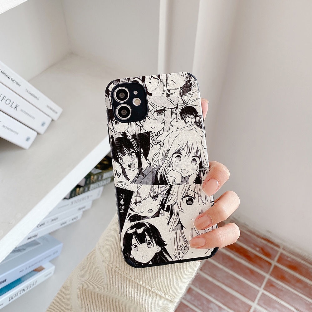 เคสสําหรับ iphone 14/14 /15/16/17pro max 11 13 12 pro max 6/7/8/plus/X max การ์ตูนสาว ins ปกอ่อนกันกระแทก