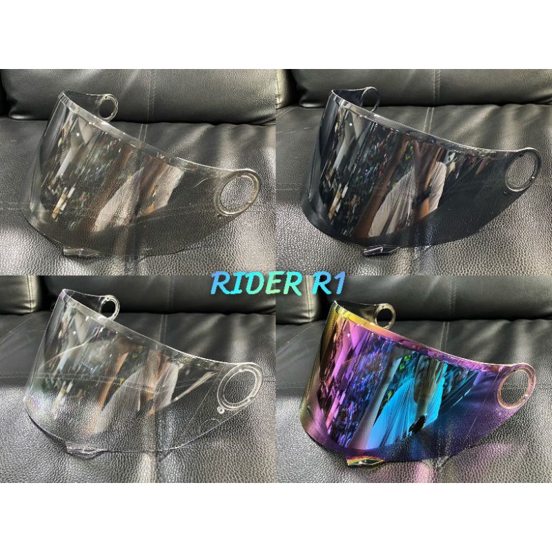 ชิลด์ หน้าหมวกกันน็อค RIDER R1 รุ่นหูกลม //ใส่หูเรียบไม่ได้//