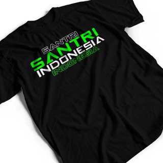 เสื้อยืดโอเวอร์ไซส์เสื้อยืดแขนยาว ผ้าฝ้าย ลาย Indonesia Santri 30s Distro Santri Salafi สําหรับผู้ชาย และผู้หญิงS-3XL