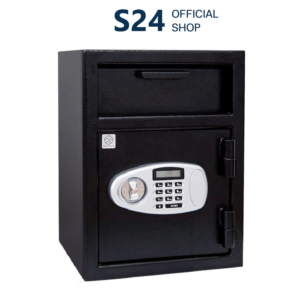 Mountain ตู้เซฟมีช่องหยอด ตู้เซฟแคชเชียร์ ตู้เซฟเก็บเงิน Deposit safe รุ่น ALASKA 45DB (34x30x45 cm)