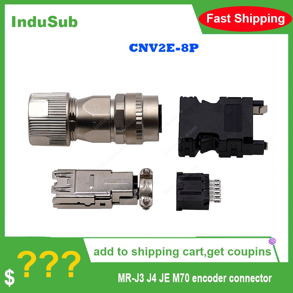 CNV2E-8P MR-J3 J4 JE M70 Encoder Connector แกน Encoder Connector