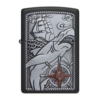 48120 Zippo Ship Shark Emblem Design ของแท้ รับประกันตลอดชีวิต นำเข้าและจำหน่ายโดยตัวแทนจำหน่าย