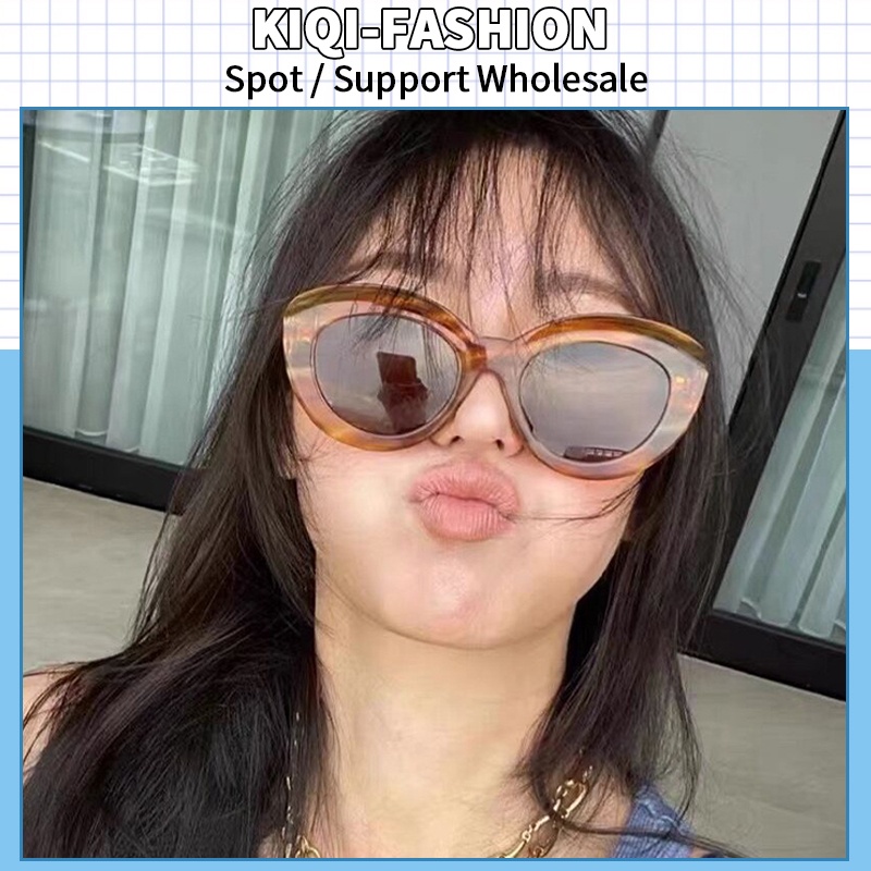 แว่นกันแดดทรงแคทอายกรอบใหญ่แฟชั่นตะวันตกแบรนด์ใหม่นําเข้าคุณภาพสูงซีรีส์เรียบง่ายและแว่นกันแดดป้องกันรังสีอัลตราไวโอเลตสไตล์