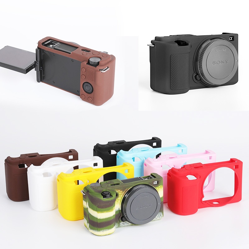 ผิวยาง Body Cover Soft ซิลิโคนเกราะป้องกันผิวกรณีกระเป๋ากล้องสําหรับ Sony ZV-E10 ZVE10 กระเป๋ากล้อง