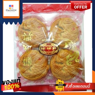 TSH ขนมเปี๊ยะรูปปลามงคลไส้ถั่วทอง240กTSH CHINESE PASTRY FISH SHAPED 240G