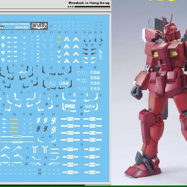 DALIN DL UC55 MG 1/100 Amazing Red Warrior Water Slide Decal