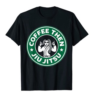 ขายดี!เสื้อยืด ผ้าฝ้าย พิมพ์ลาย Jiu Jitsu Coffee Lover BJJ MMA Jujitsu สําหรับผู้ชายS-5XL