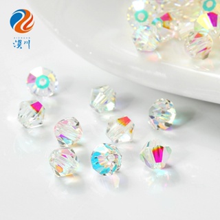Glass Beads Crystal DIY Jewelry Accessories Hand Beaded Glass Flat Beads 10PCS