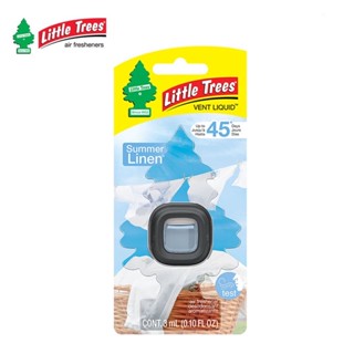 Little Trees vent Liquid น้ำหอมเสียบช่องแอร์ กลิ่น Summer Linen ซัมเมอร์ลินิน หอมแบบ กลิ่นน้ำยาปรับผ้านุ่ม