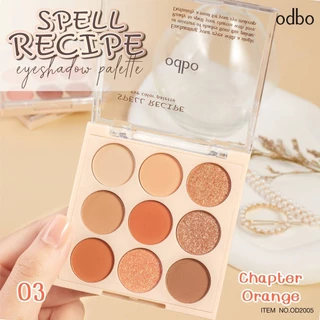 ♦️ของแท้·ส่งด่วน·ถูก♦️Odbo Spell Recipe Eye Color Palette Eyeshadow #OD2005 : โอดีบีโอ อายพาเลท อายแชโดว์ x 1 ชิ้น dayse