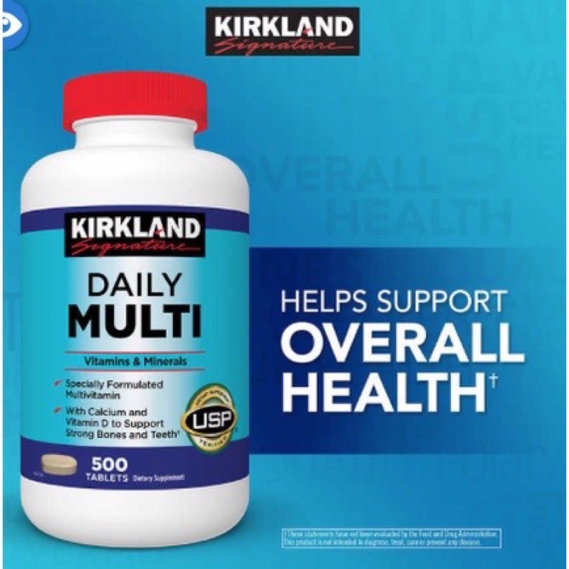 Kirkland Daily Multi Vitamins Mineral 500 Tablets EXP 03/2026