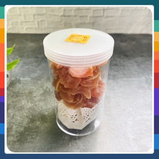 กระปุก พลาสติก กระบอก ขาไก่ **เตี้ยฝาสีใส** เส้นผ่านศูนย์กลาง 7.5*สูง 13 ซม. 500 ml.