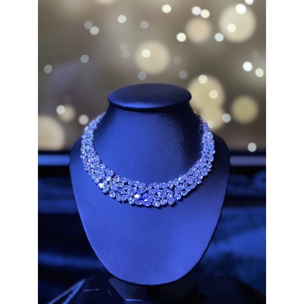 สร้อยคอเพชร Cubic Zirconia สร้อยคอเพชรสวิตช์ สุดหรูหรา