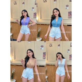 บอดี้สูทลูกไม้คอวีแซ่บ🔥