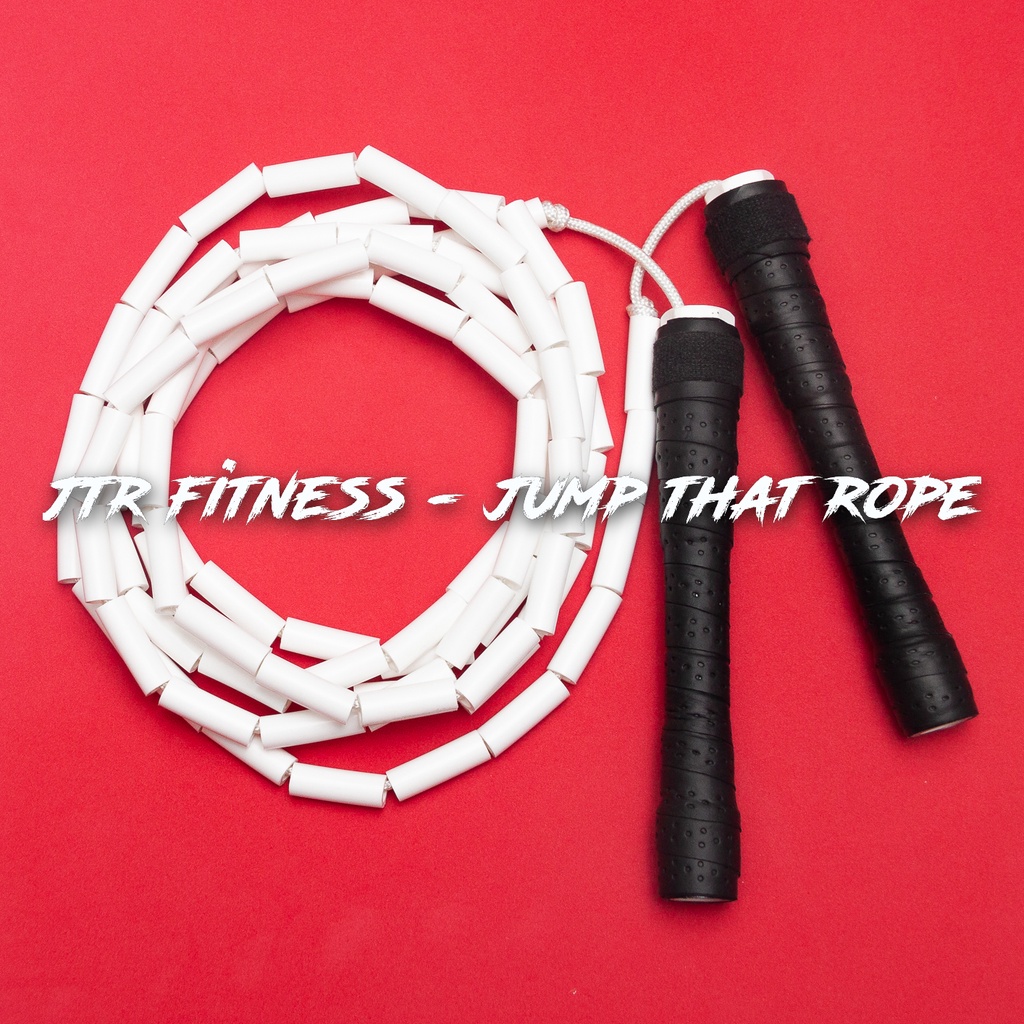 Mozzarella HEAVY Beaded Rope เชือกกระโดดลูกปัดหนัก ด้าม Handmade 17.5cm ...