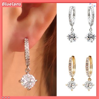 Austrian Zircon Crystal Rhinestone ต่างหูแบบติดหู Drop