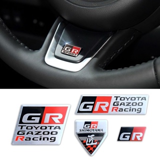 Gr Sport Gazoo สติกเกอร์โลโก้ติดพวงมาลัยรถยนต์ สําหรับ Toyota RZ RC RS Corolla RAV4 Auris Yaris Prius C-HR RAV4 Avensis Prado Prius Auto Camry