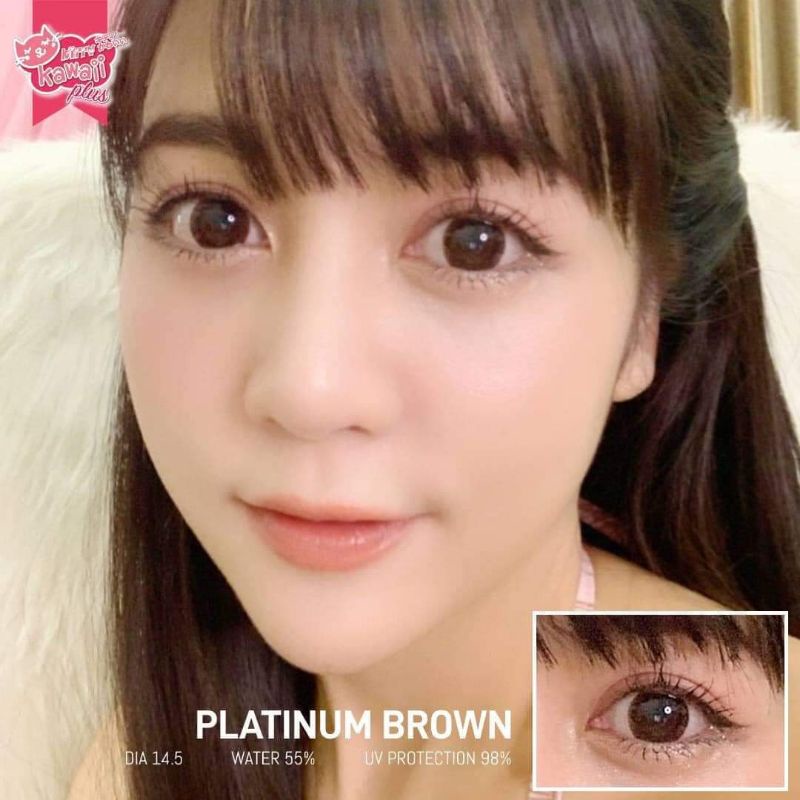 คอนแทคเลนส์ รุ่น Platinum สีเทา/ตาล Gray/Brown มีค่าสายตา (0.00)-(-7.00) - รูปที่ 7
