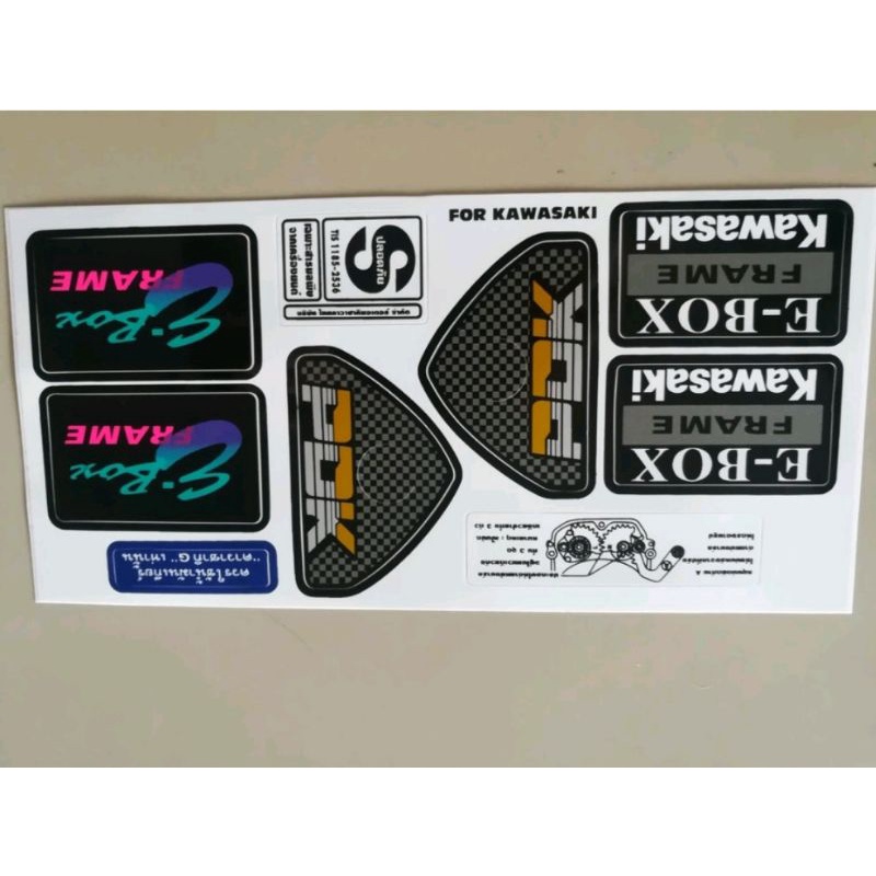 สติ๊กเกอร์คำเตือน pdk ติดโครง( kawasaki KR serpico และ victor)