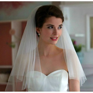 เวลเจ้าสาว รุ่นขายดี *BESTSELLER* Plain Bridal Veil with Metal Comb (2 Layers, 60-80 cm)