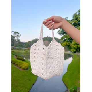 พร้อมส่ง Mini Granny Bag  กระเป๋าโครเชต์ ใบเล็กใช้ถือคล้องแขน