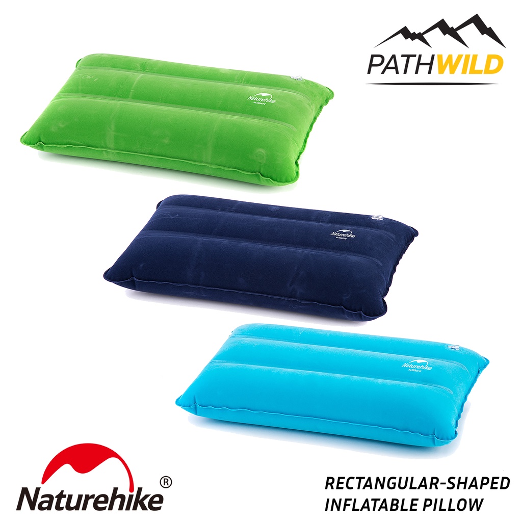 NATUREHIKE NH18F018-Z RECTANGULAR-SHAPED INFLATABLE PILLOW ทรงสี่เหลี่ยมแบบมาตรฐาน เหมาะสำหรับพกพา