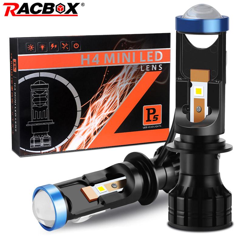 2Pcs H7 LED Mini Headlight Projector Lens High Low Beam Lamp 6000K White 70W H7 LED Auto Light Motor