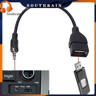 Southrain สายเคเบิลแปลงเสียง AUX-in-Jack เป็น USB 2.0 Type A ตัวเมีย OTG 3.5 มม.