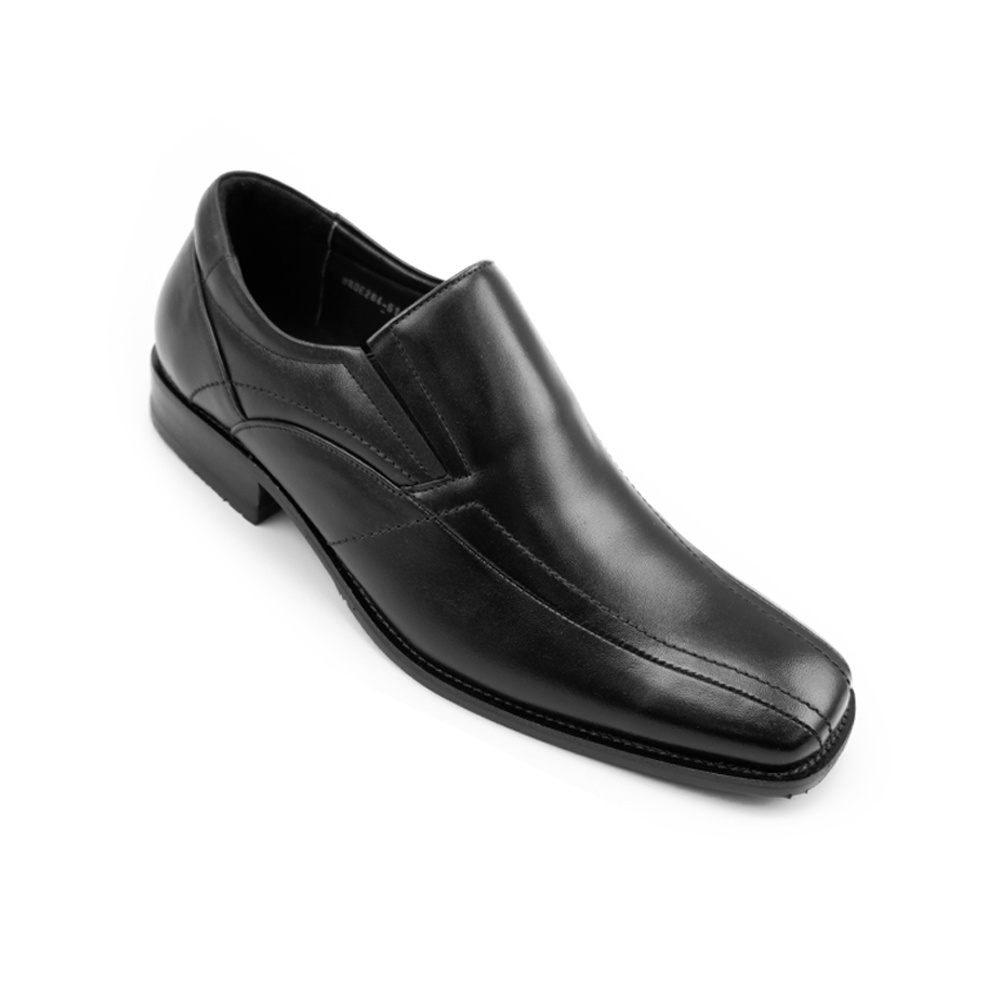 MANWOOD รองเท้าคัชชู หนังแท้ รุ่น DE264-51 สีดำ
