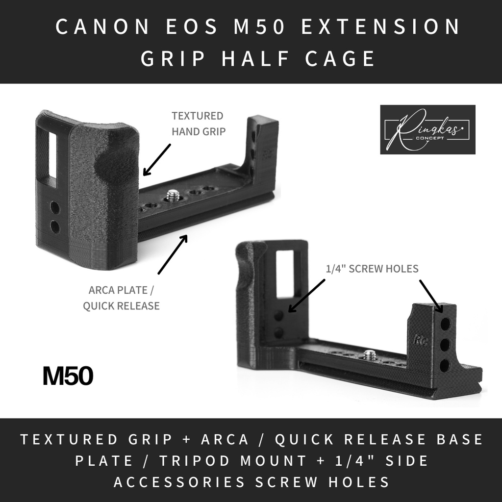 SMALLRIG เคสต่อขยาย พร้อมสกรู 1/4 นิ้ว สําหรับ Canon EOS M50