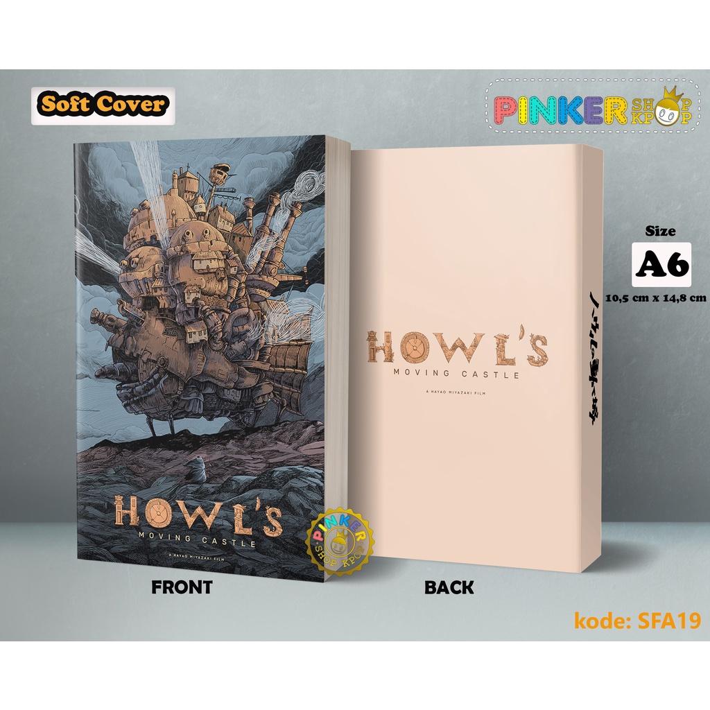 (SFA19) Pocket Note Anime Ghibli Howl Moving Castle Softcover