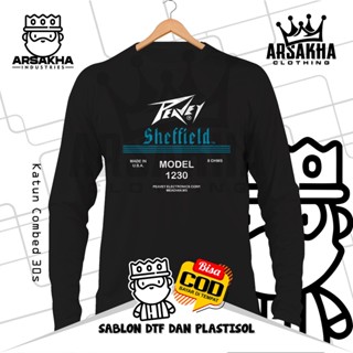 เสื้อยืดแขนยาว ผ้าฝ้าย พิมพ์ลาย Peavey Sheffield Audio ยุค 30S สําหรับผู้ชาย