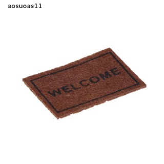 Aosuoas พรมปูพื้น Welcome ขนาดเล็ก อุปกรณ์เสริม สําหรับบ้านตุ๊กตา TH.