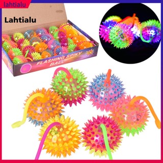 Lahtialu ลูกบอลนวด พร้อมนกหวีด มีไฟกระพริบ LED ของเล่นสําหรับเด็ก