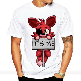 เสื้อยืดผ้าฝ้าย เสื้อยืดคอกลม ผ้าฝ้าย พิมพ์ลาย Kawaii FNAF Plush Foxy สไตล์ฮิปฮอป แฟชั่นฤดูร้อน สําหรับเด็กผู้ชาย วัยรุ่