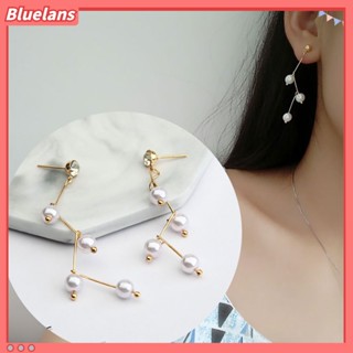 【 Bluelans 】 ต่างหูแฟชั่นผู้หญิงประดับมุกต่างหู Stud Earrings