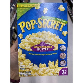 Movie Theater ( Microwave Popcorn Artificial Butter Flavour ( Pop Secret ) 272 G. มูฟวี่เธียเตอร์ เมล็ดข้าวโพดดิบ กลิ่นเนย สำหรับไมโครเวฟ ( ตรา ป๊อปซีเคร็ต )