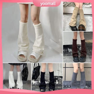 [YOOMALL] ถุงน่องผ้าถัก แบบหนา ให้ความอบอุ่น สีพื้น แฟชั่นฤดูใบไม้ร่วง และฤดูหนาว สําหรับผู้หญิง 1 คู่