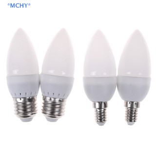 Mchy&gt; ใหม่ หลอดไฟโคมไฟระย้า Led E14 E27 8 ดวง สีขาวอบอุ่น ธรรมชาติ 1 ชิ้น