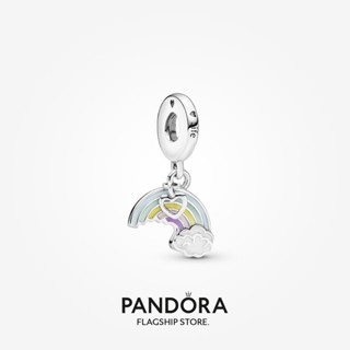 Pandora เครื่องประดับเงิน จี้ก้อนเมฆ สีรุ้ง w1022